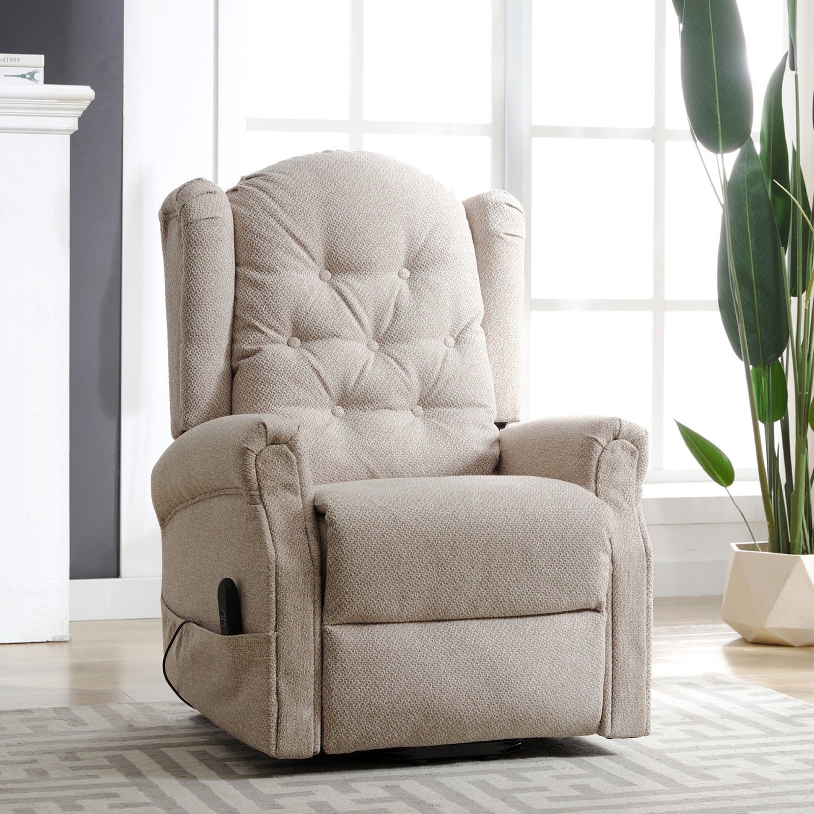 Crawley Electric Riser Recliner With Massage And Heat | Beige