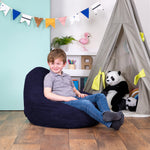 Kids Dalton Cord Bean Bag Chair | Navy Blue