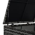 Rattan Furniture Sofa Storage Table Set W/ 2 Drawers Table | Gray
