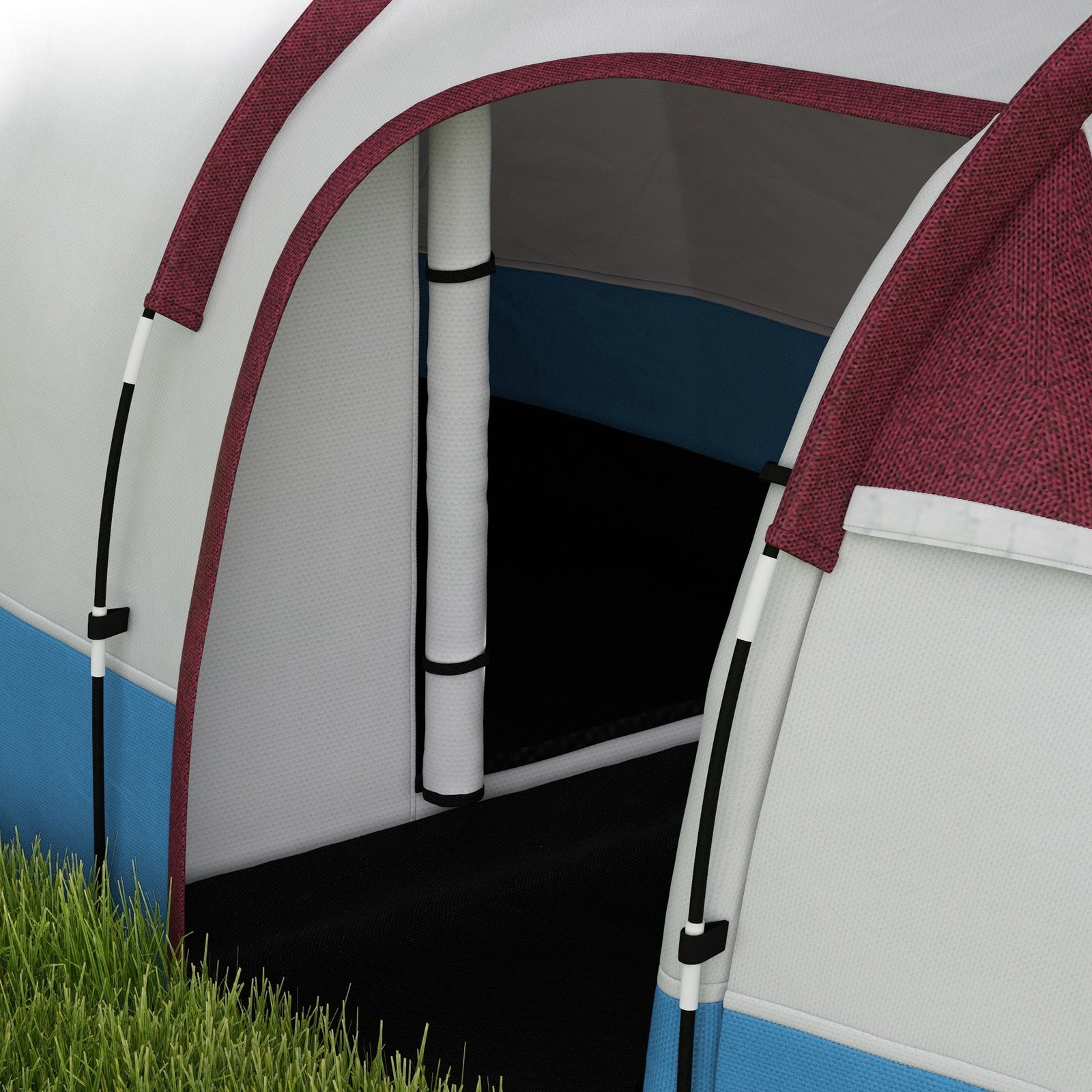 2-3 Man Camping Tunnel Tent W/ Bedroom And Living Room
