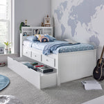 Veera Guest Bed With Drawers No Trundle | Single | White