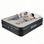 Inflatable Air Mattress With Soft Surface Built-in Electric Pump | King | Black