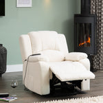 Ellington Boucle Fabric Electric Lift Assist Recliner With Massage And Heat | 1 | Cream