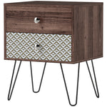 2-drawer Nightstand, Sofa Bedside Table For Living Room