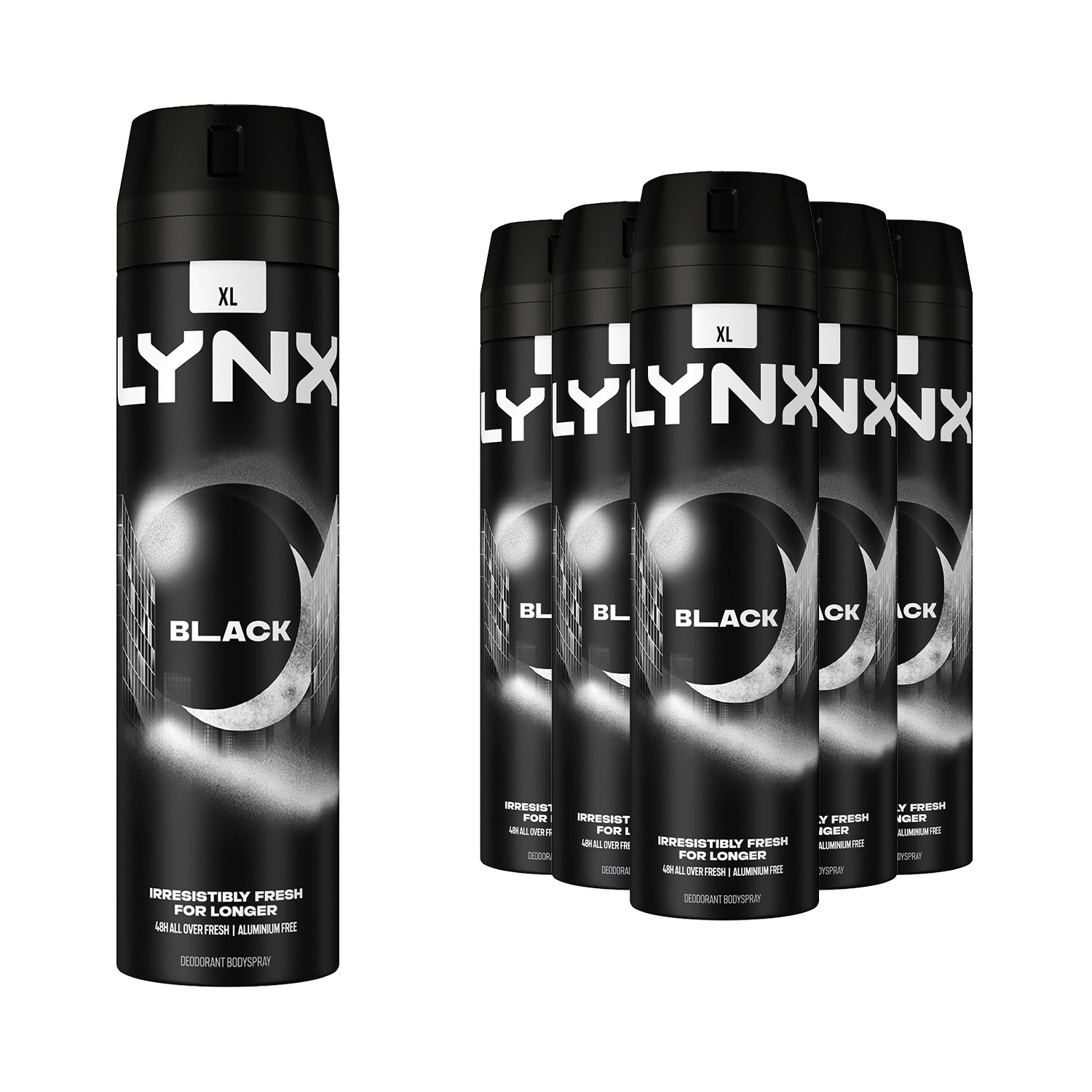 Black 48h Fresh Frozen Pear & Cedarwood Scent Body Spray Deo, 6x 200ml