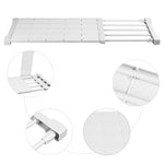 Expandable Closet Tension Shelf Rod And Storage Layer Dividers