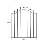 86 W×103cm H Arched Wrought Iron Garden Gate Metal Entry Gate With Ball Finials