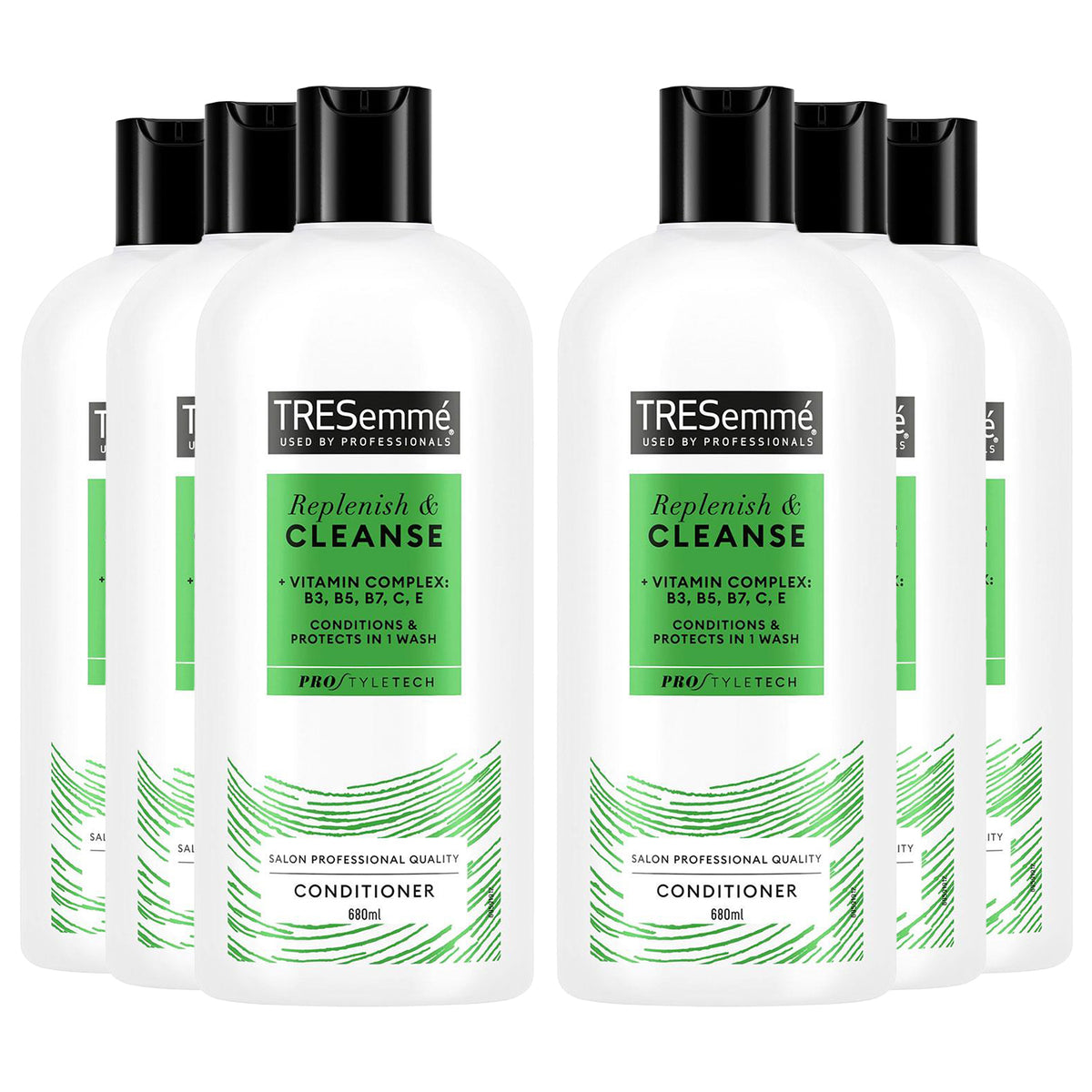 Conditioner Replenish & Cleanse With Vitamins Complex B, C & E, 680ml | Set of 6