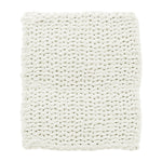 Milk White Hand-woven Chenille Throw Blanket – Soft Cozy Knit Blanket For Couch, Sofa & Bed | Small
