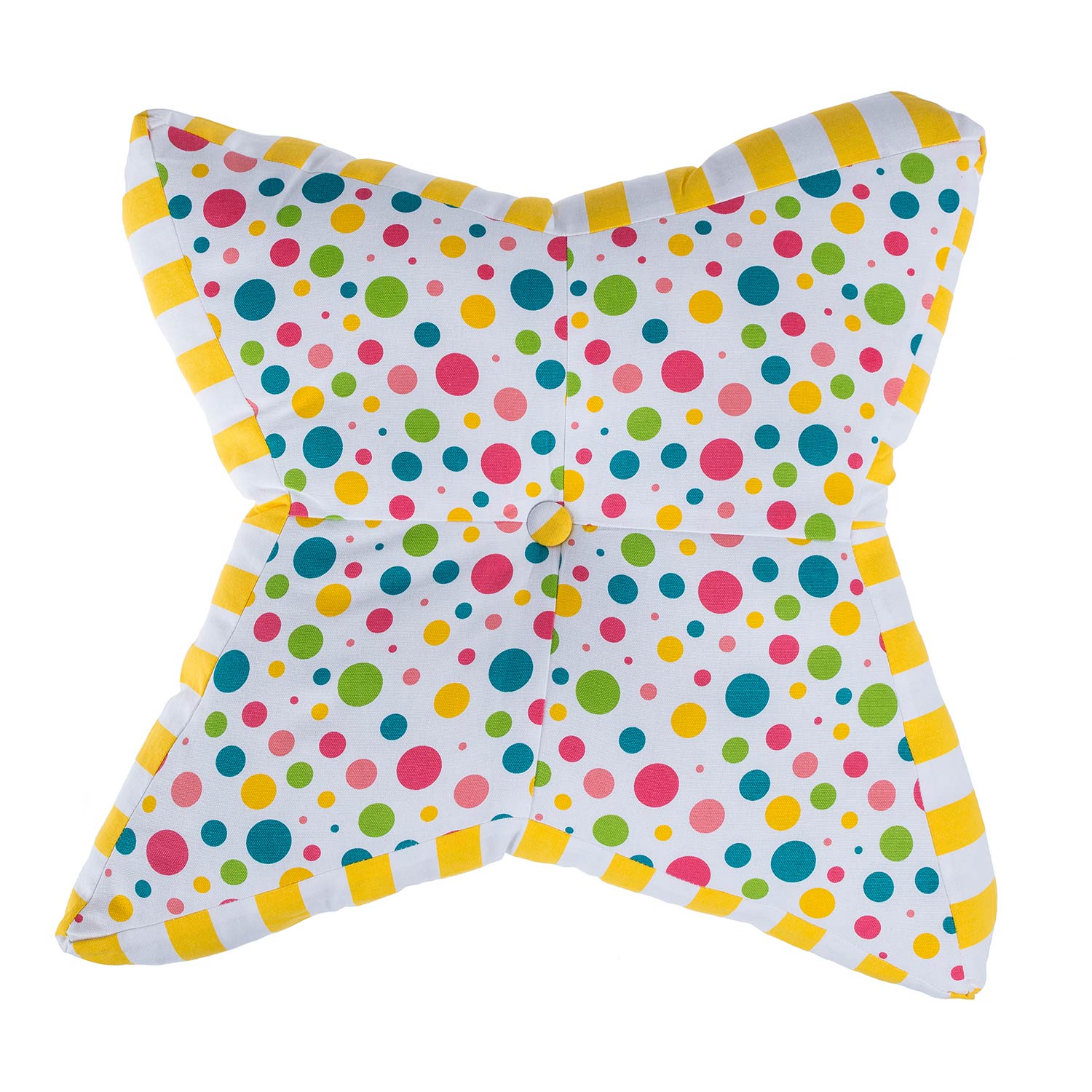 Star Floor Cushion | Multi Polka Dots