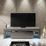 Aria Tv Unit 160cm With Led Lights | Dark Grey