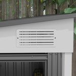 7 X 5ft Garden Shed W/ Foundation Lean To Metal Tool Shed