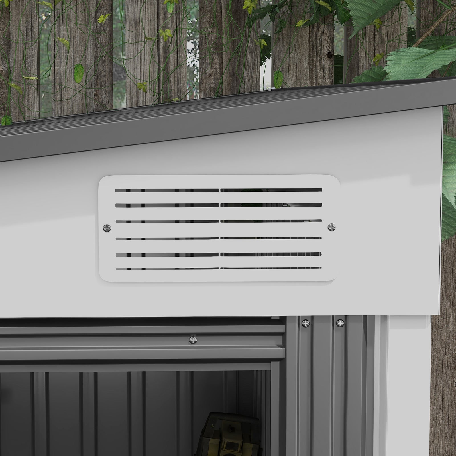 7 X 5ft Garden Shed W/ Foundation Lean To Metal Tool Shed