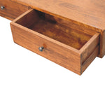 Lunar 2 Drawer Chestnut Wall Mounted Console, 2 Drawers, Brown