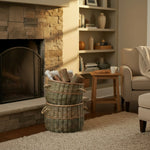 Wicker Set Of 2 Country Log Set