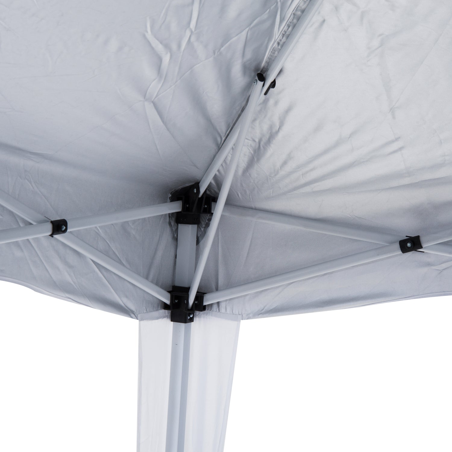 Slant Leg Pop Up Gazebo With Carry Bag, Height Adjustable | White
