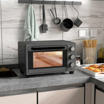 Mini Oven 21l Electric Grill With Adjustable Temp Timer | One Size