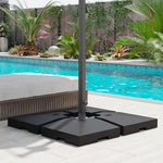 4pc Fillable Parasol Base, Up To 120kg, Sand/water