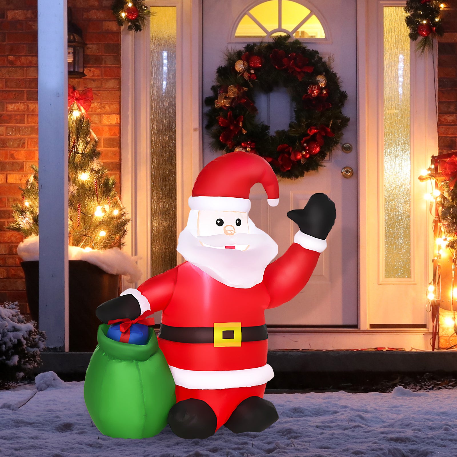 4ft Inflatable Christmas Santa Claus Led Lighted Yard
