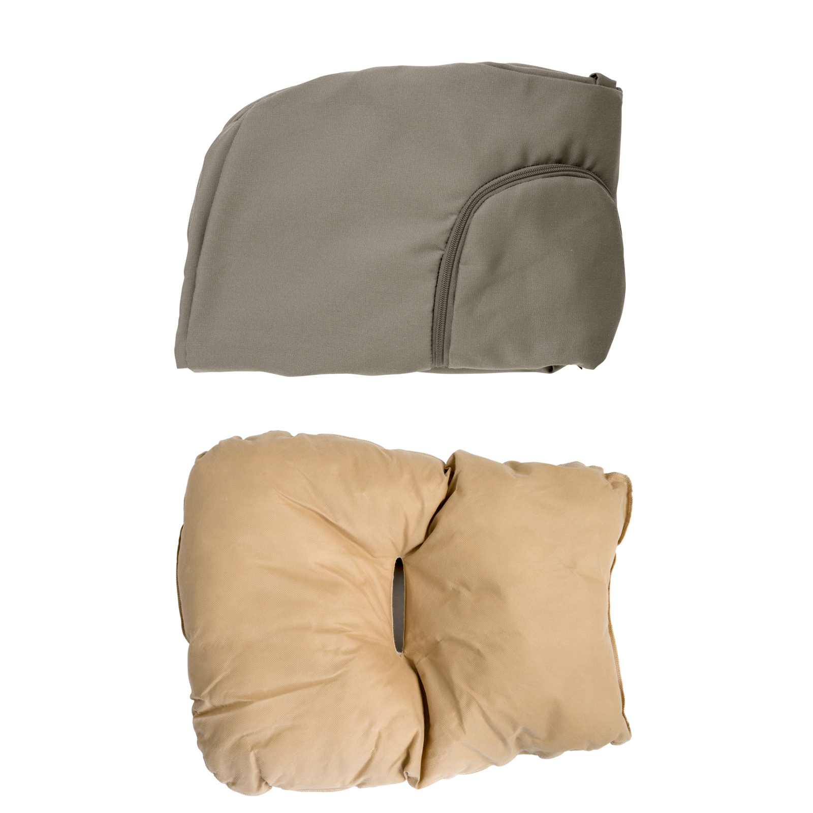 Globo Double 2 Seat/Person Wooden Hanging Egg Chair With Agora Fabric Weatherproof Cushion - Taupe