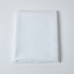 Cotton Contemporary Diamond Pattern Matelassé Bedspread | 230cm x 260cm | White