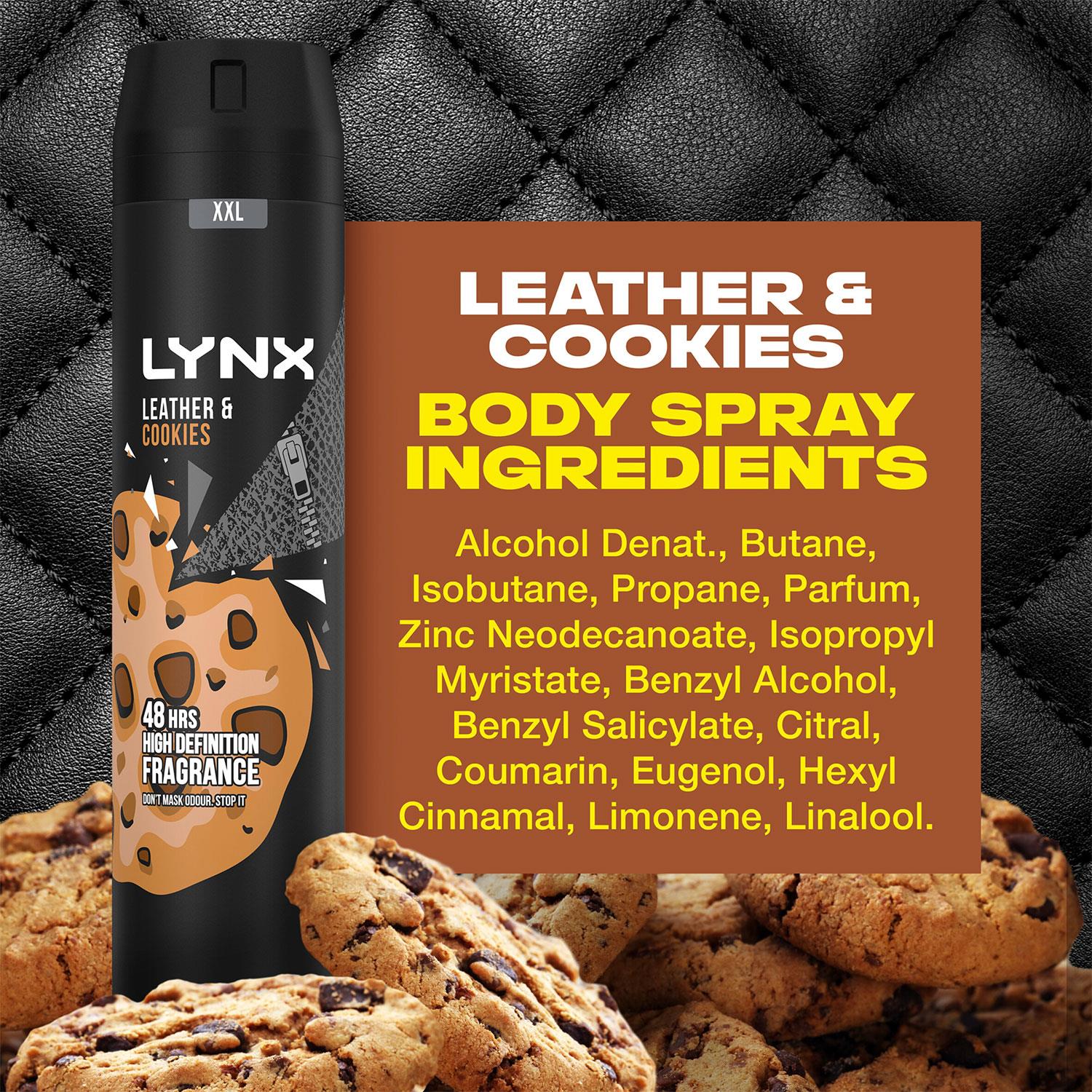 Xxl Deodorant Leather & Cookies 48h Odour Protection Bodyspray 250ml, 3 Pk