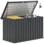 400l Waterproof Metal Outdoor Storage Box With Lock And Keys