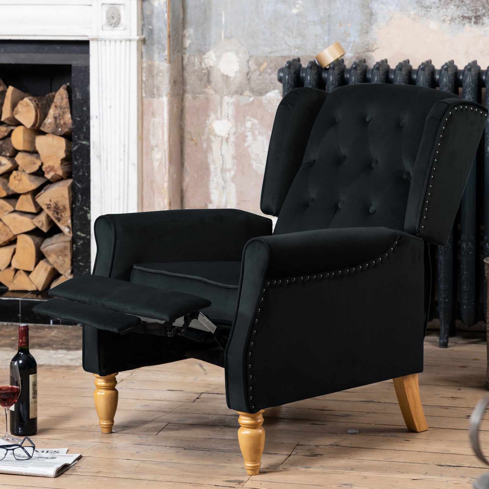 Annapoli Recliner Armchair | Black
