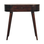Solid Wood Albion Light Walnut Console Table, 1 Drawer, Dark Brown