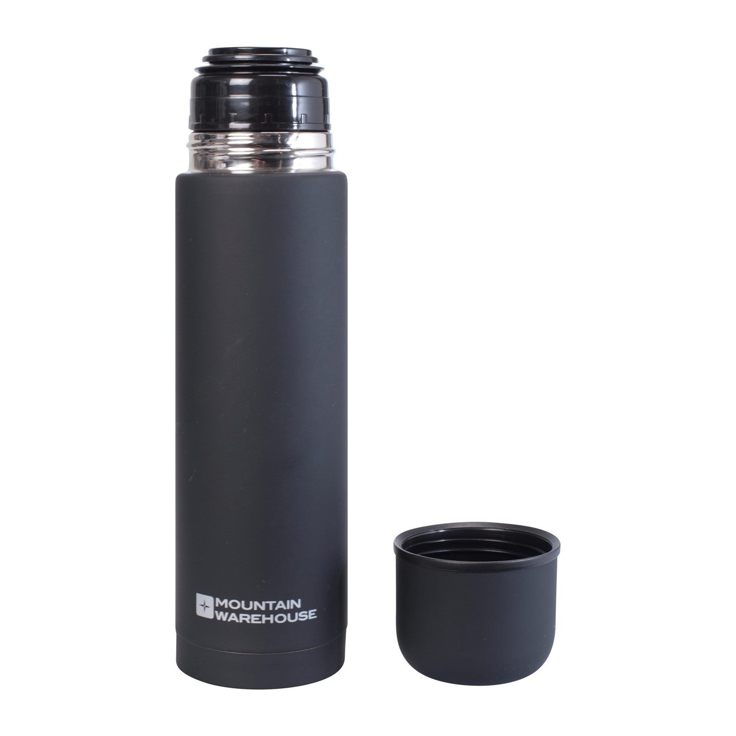 Rubberised 500ml Flask | One Size | Black
