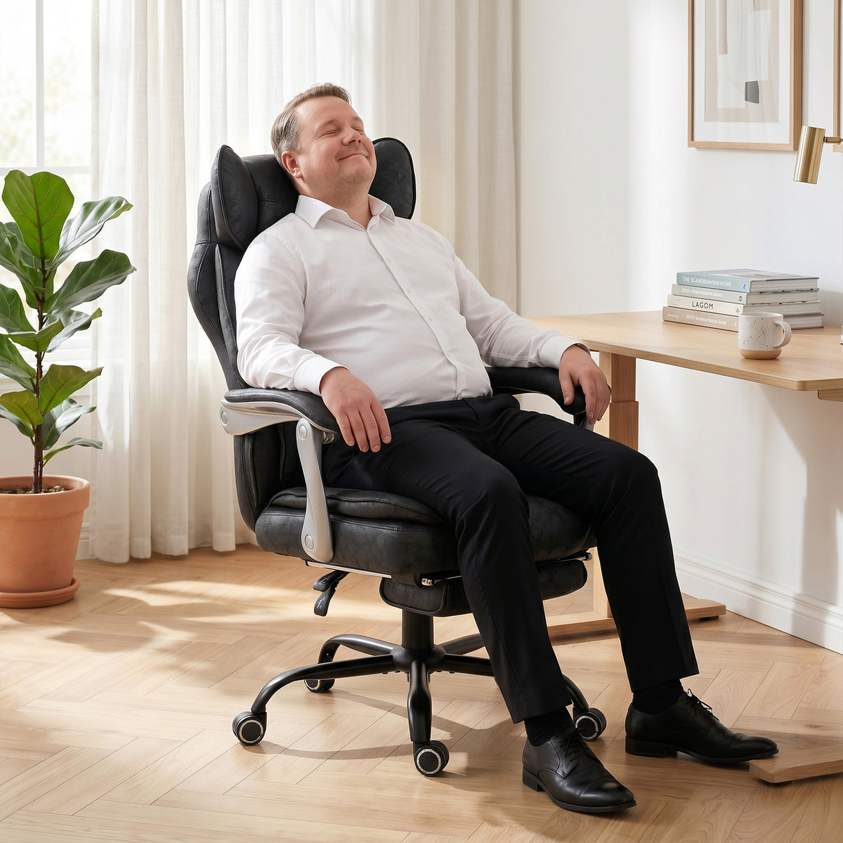 Big And Tall Office Chair With Lumbar Support | Black