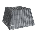 Grey Rattan Christmas Tree Skirt Durable Foldable Basket