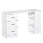 120cm Computer Desk Pc Table Workstation W/ 3 Shelf & Drawer | White