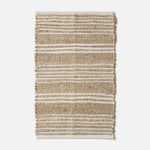 Arlyn Natural Striped Handwoven Jute Rug | 65 x 45cm | Natural