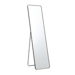 45x155cm Modern Rectangular Metal Floor Mirror Black