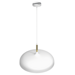 Lincoln 45cm Pendant Lamp Stylish Hand Made Scandi Style Lamp With A Golden Finish To The Shade Interior 1xe27 | 45cm | White