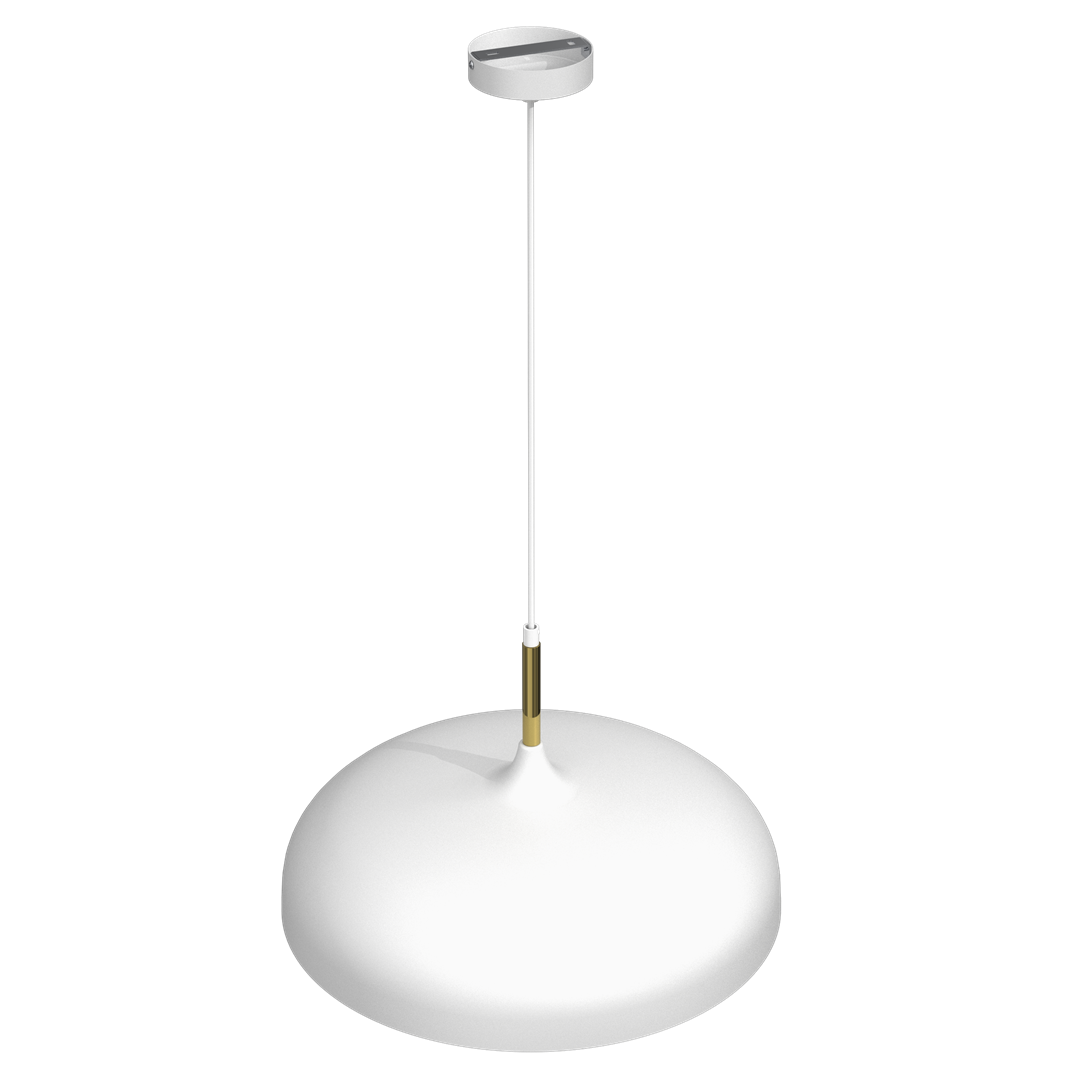 Lincoln 45cm Pendant Lamp Stylish Hand Made Scandi Style Lamp With A Golden Finish To The Shade Interior 1xe27 | 45cm | White