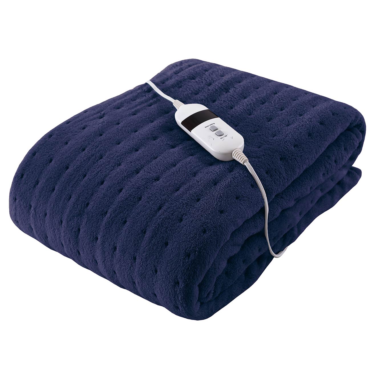 Comfort Control Heated Throw | Navy Blue