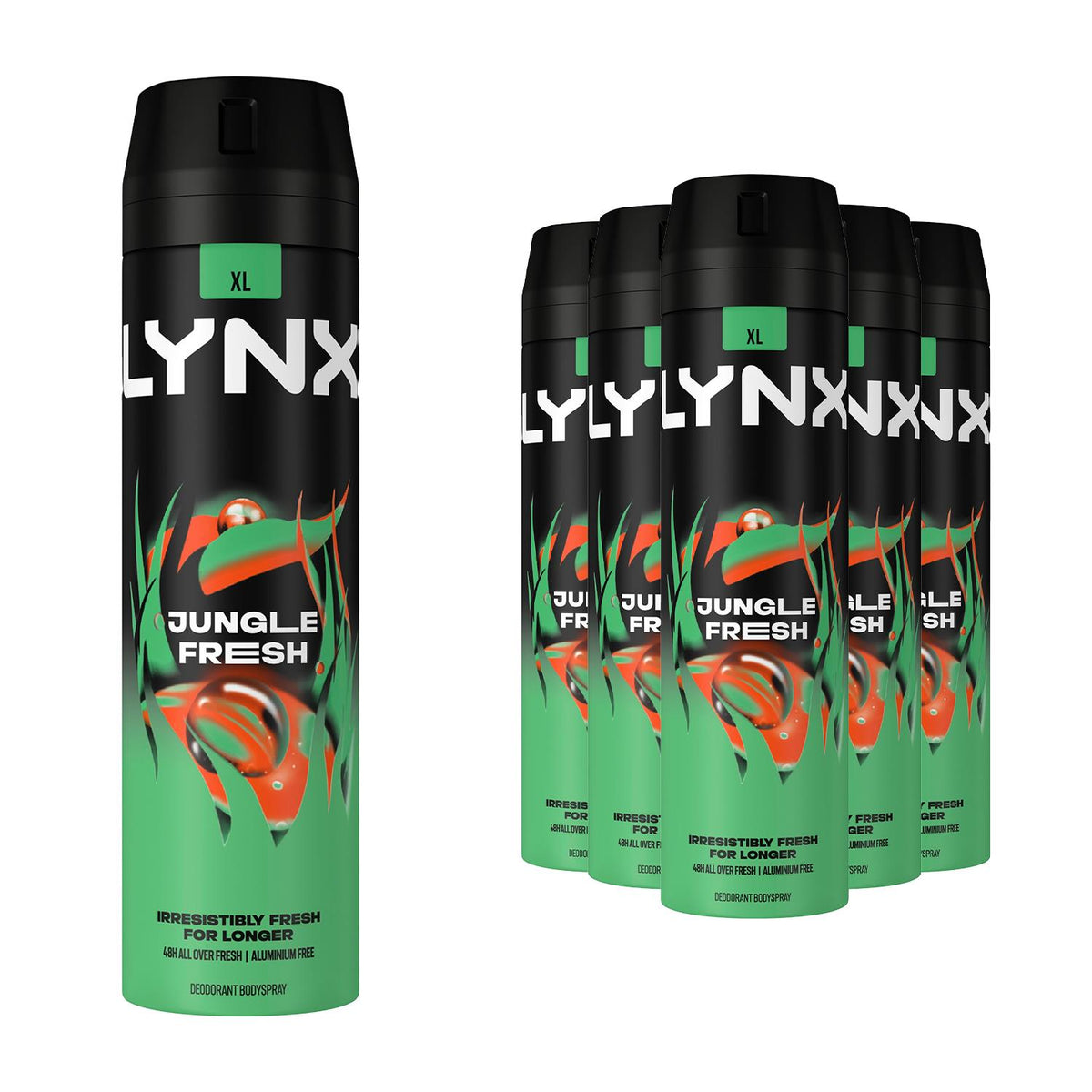 Body Spray Jungle Fresh 48h Protection High Definition Fragrance, 200ml | Set of 36