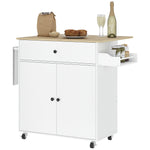 Kitchen Island, Rolling Storage White