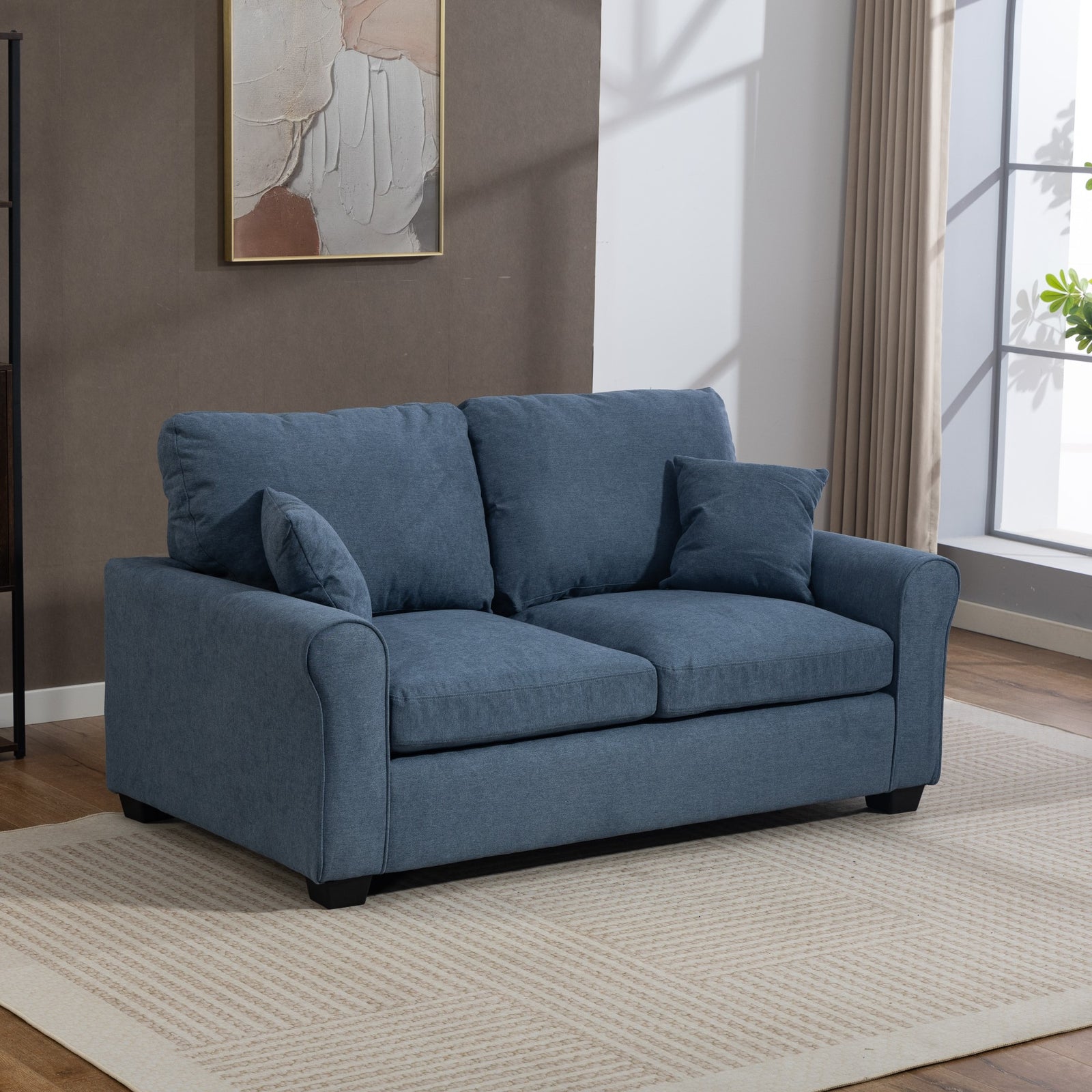 Lewiston Fabric Pull Out Sofabed | Light Blue