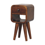 Solid Wood Extra Mini Chestnut Curve Lower Bedside