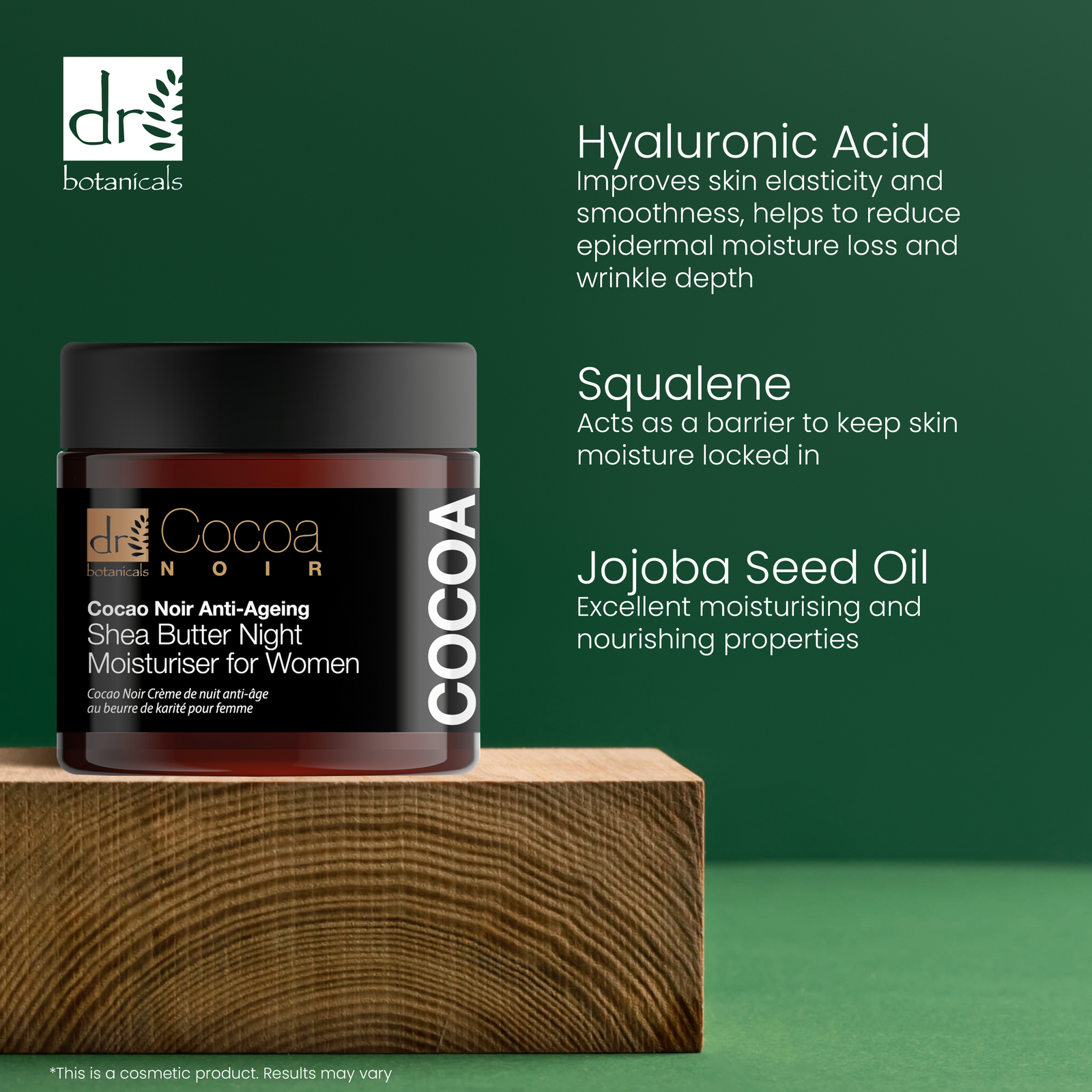 Cocoa Noir Anti-ageing Shea Butter Night Moisturiser 60ml