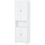 Tall Freestanding Bathroom Cabinet Retro 3 Compartments