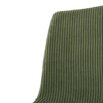 Corduroy Upholstered Dining Chairs | Set-of-2 | Dark Green