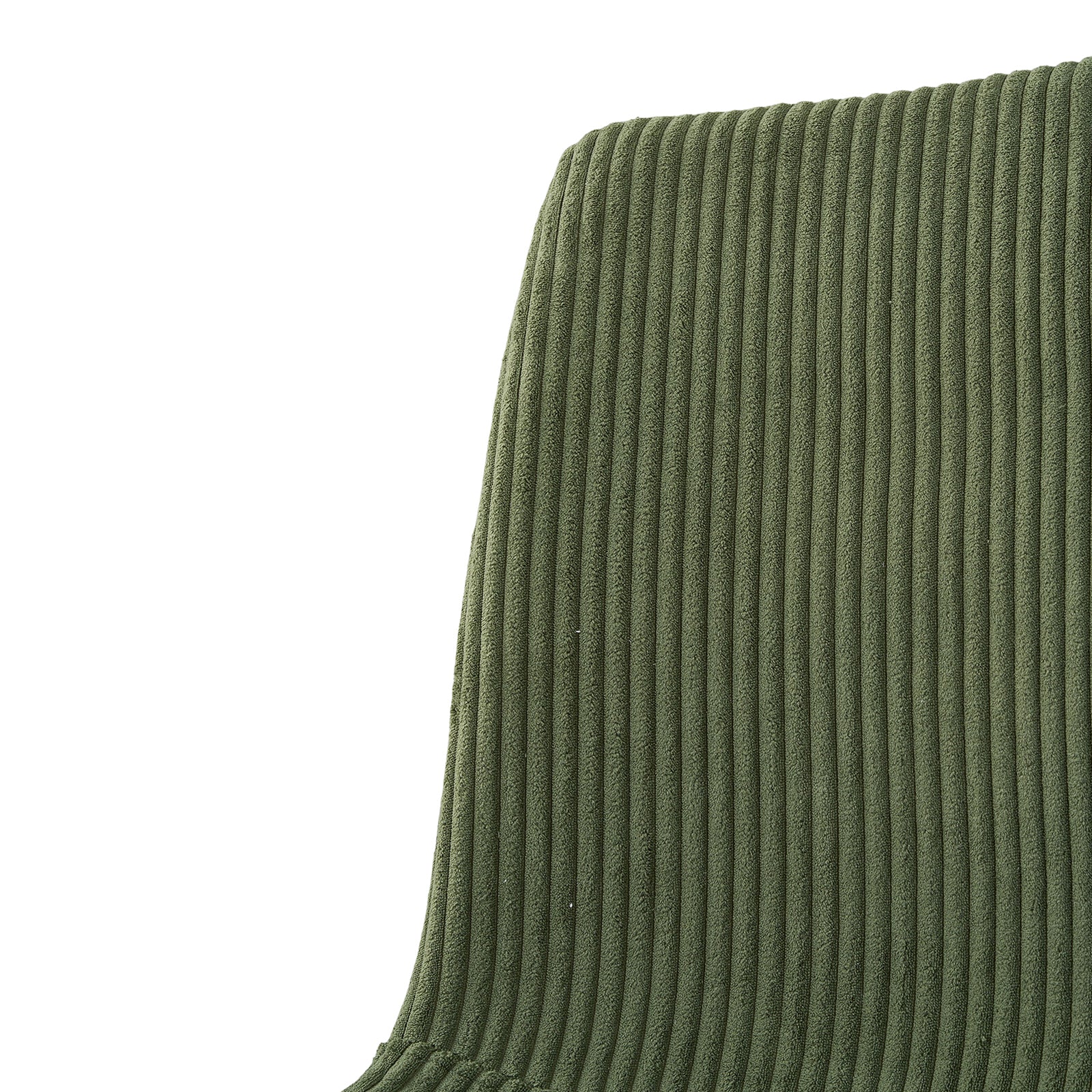 Corduroy Upholstered Dining Chairs | Set-of-2 | Dark Green