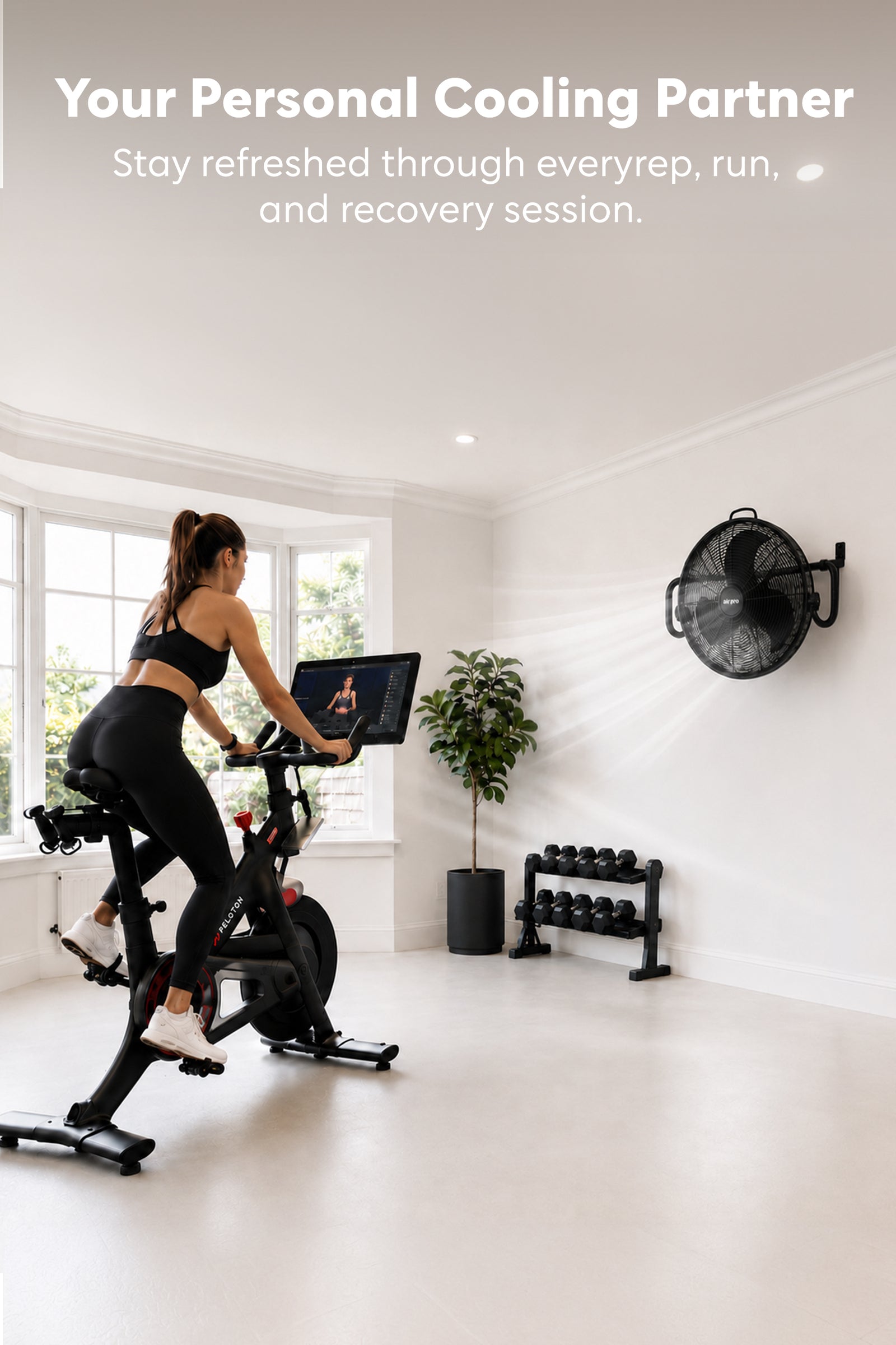 Air Pro 20'' Wall Fan Cooling Fan Wall Mounted - Electric Fan 3 Speeds