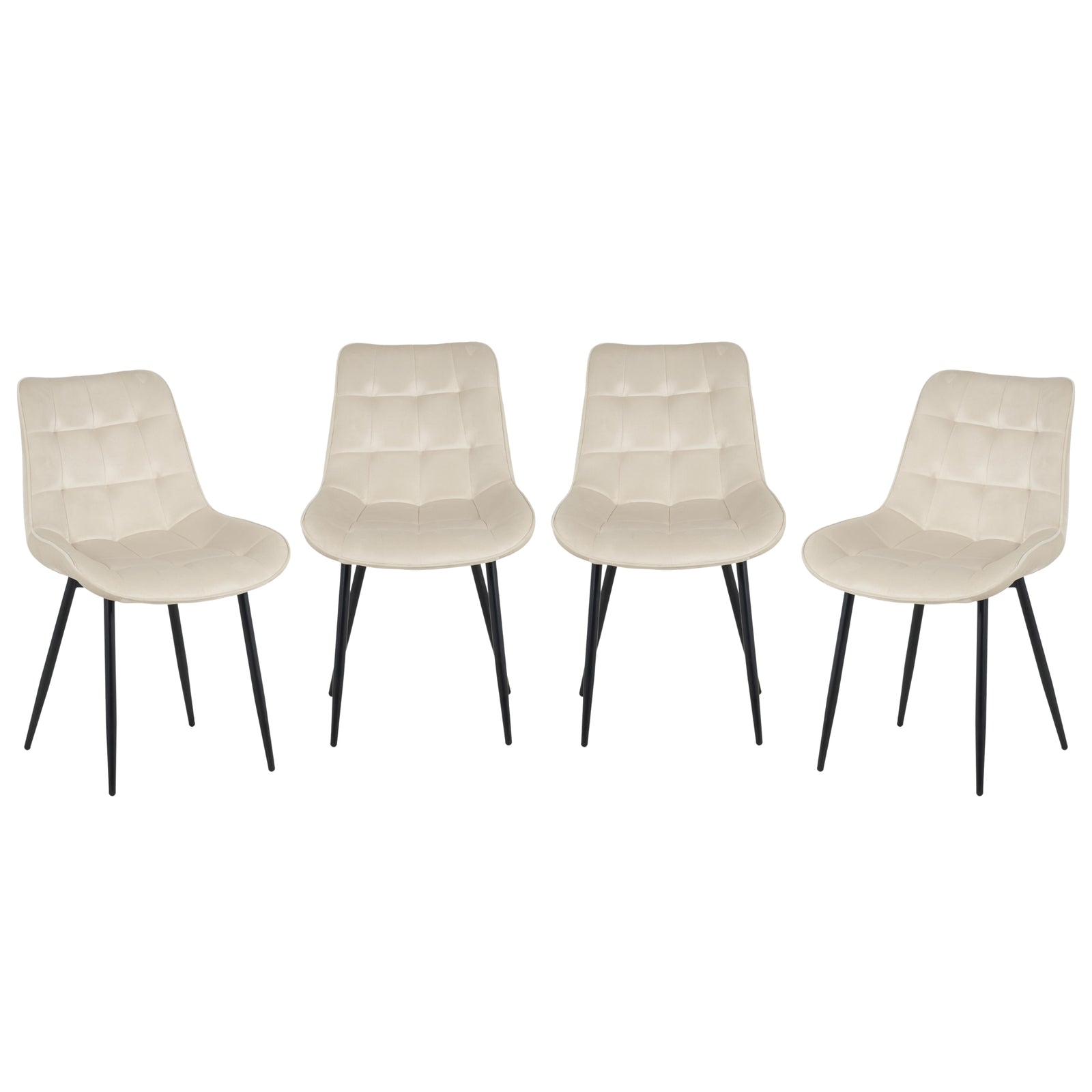 San Diego Marble Top Dining Table With Erica Velvet Chairs | Cream