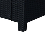 Rattan Wicker 2-seat Sofa Loveseat Padded Garden Furniture | Black