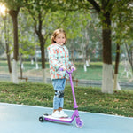 Electric Scooter For Kids 4-7, With Auxiliary Rear Wheels | Purple